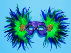 Mardi Gras Feather Mask