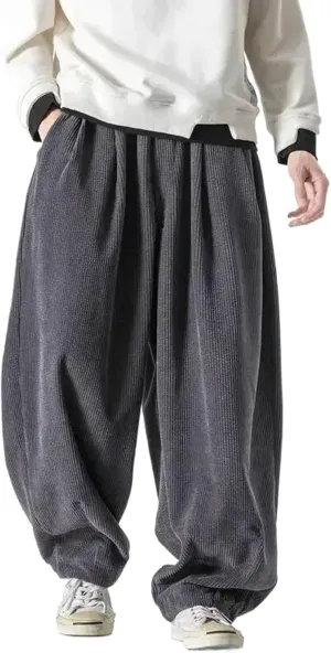 Men Casual Wide Leg Pants Streetwear Harem Pants Mens Long Trousers Loose Male Oversized Harajuku Trousers