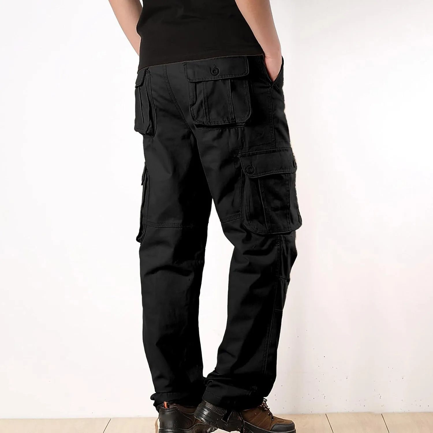 Mens Cargo Pants Casual Pantaln para Hombre De Moda Work Pants for Men Cargo Big Men's Sweatpants Drawstring Pant