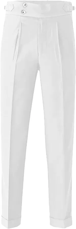 Mens Chinos Pants Fashion Formal Slim Fit Skinny Dress Pants Lightweight Slacks Formal Dress Trousers