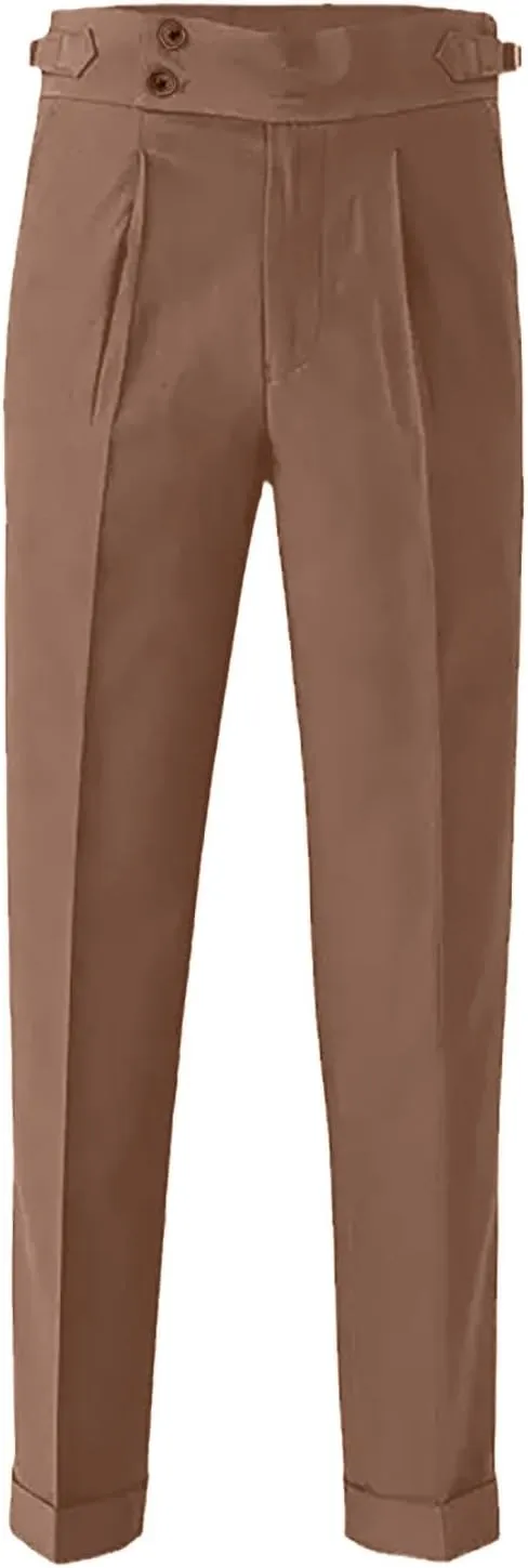 Mens Chinos Pants Fashion Formal Slim Fit Skinny Dress Pants Lightweight Slacks Formal Dress Trousers