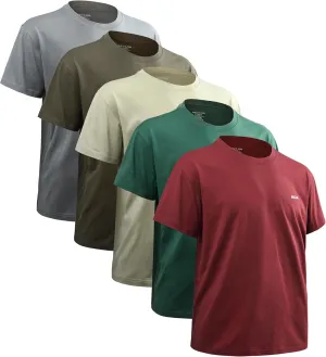 Men's Loose Fit Mens-Short-Sleeve T-Shirt 100% Cotton Crew Neck Soft Fitted Tees S-3XL Fresh Classic Tshirts