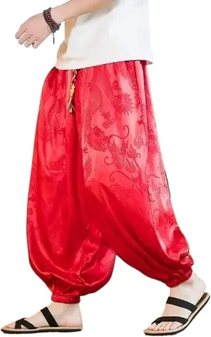 Men's Retro Harem Pants Jogging Sweatpants Men Hip-hop Street Beat Harajuku Style Casual Trousers