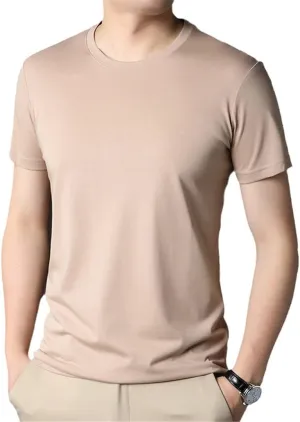 Men's Undershirts Tees Short Sleeve T-Shirts Crewneck Solid Multi-Color Blend T-Shirts