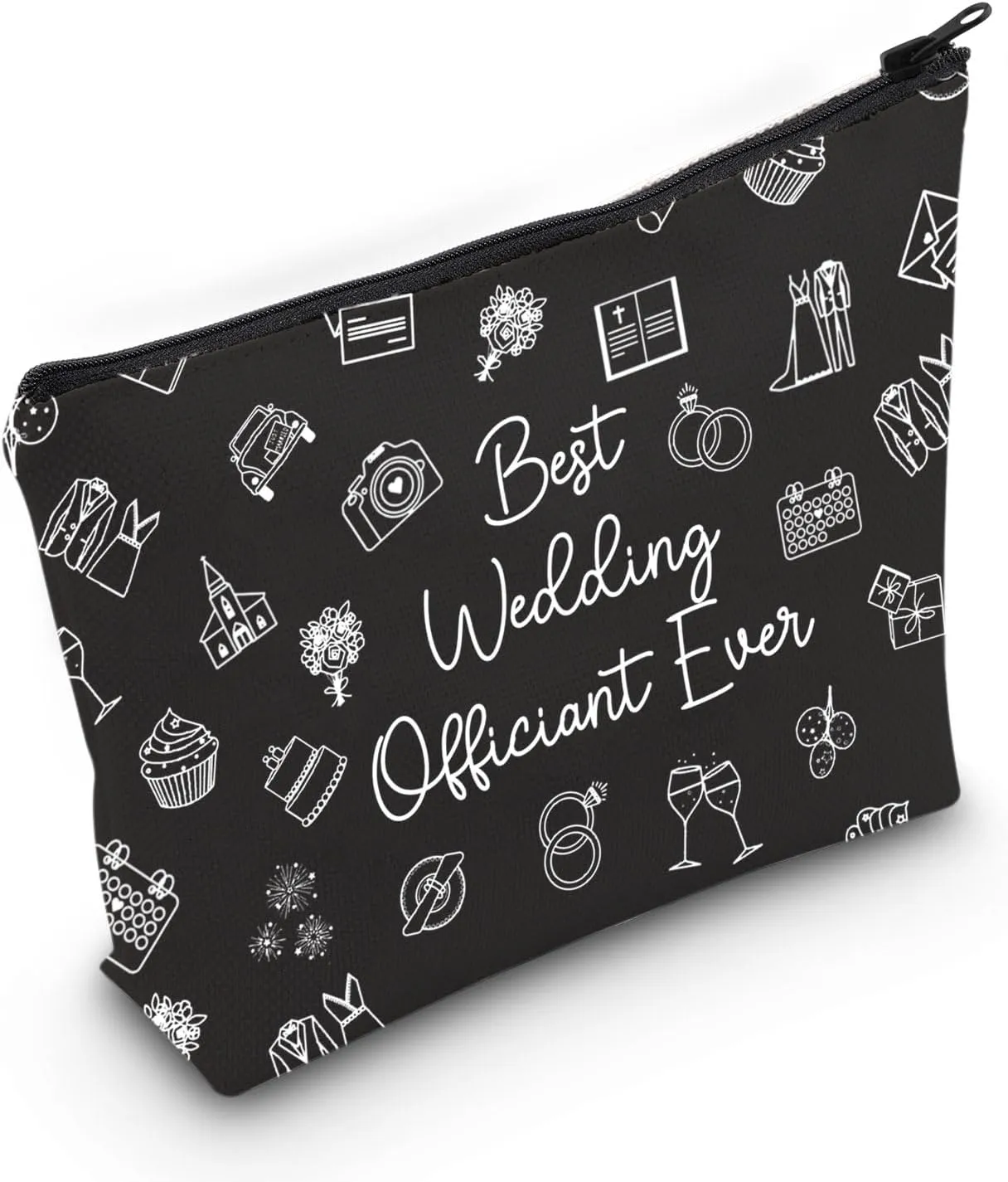 MNIGIU Wedding Officiant Cosmetic Bag Wedding Officiant Wedding Thank You Gift Pastor Gift (Wedding Bag)
