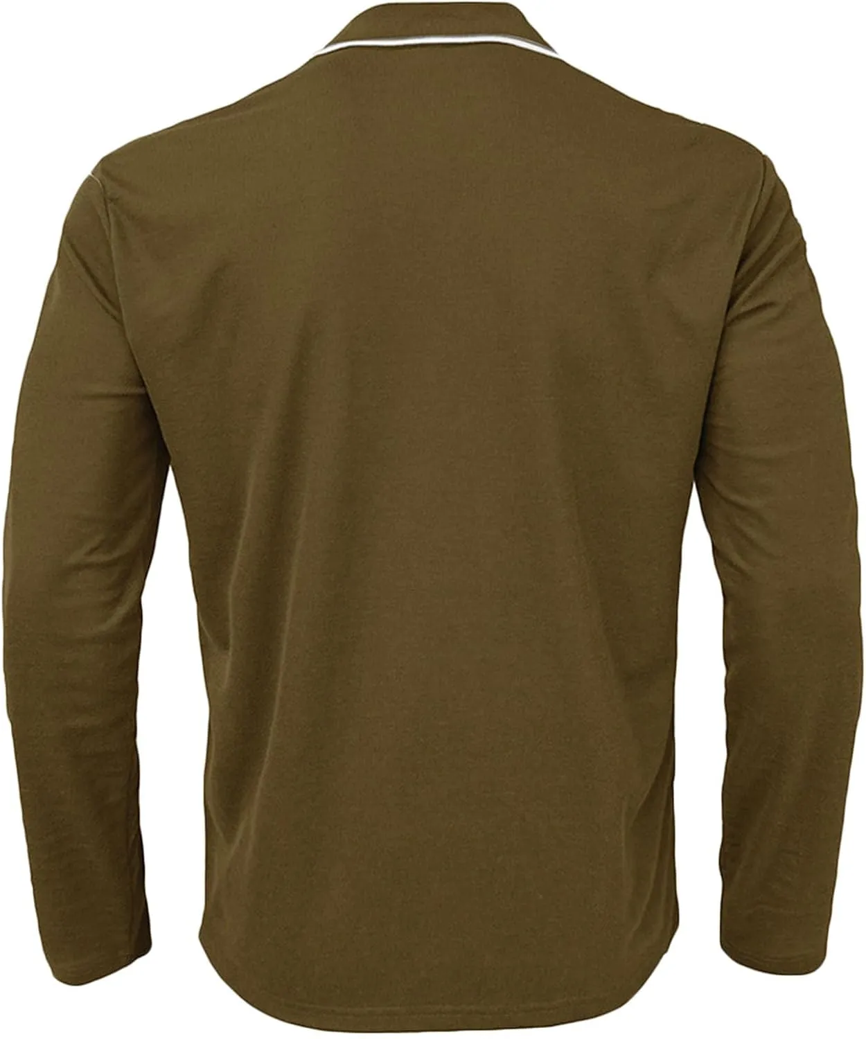Muscularfit Long Sleeve Shirts for Men 2023 Fashion Solid Button Down Polo Shirts Casual Formal Work Collar Pullover T Shirt