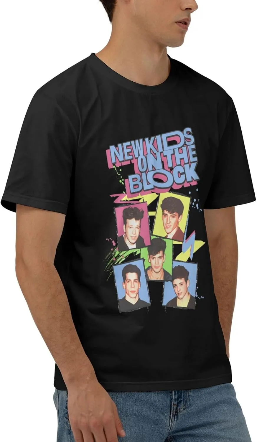 New-Kids On The-Block T-Shirt Classic Short Sleeve Cotton Tee Tops for Men