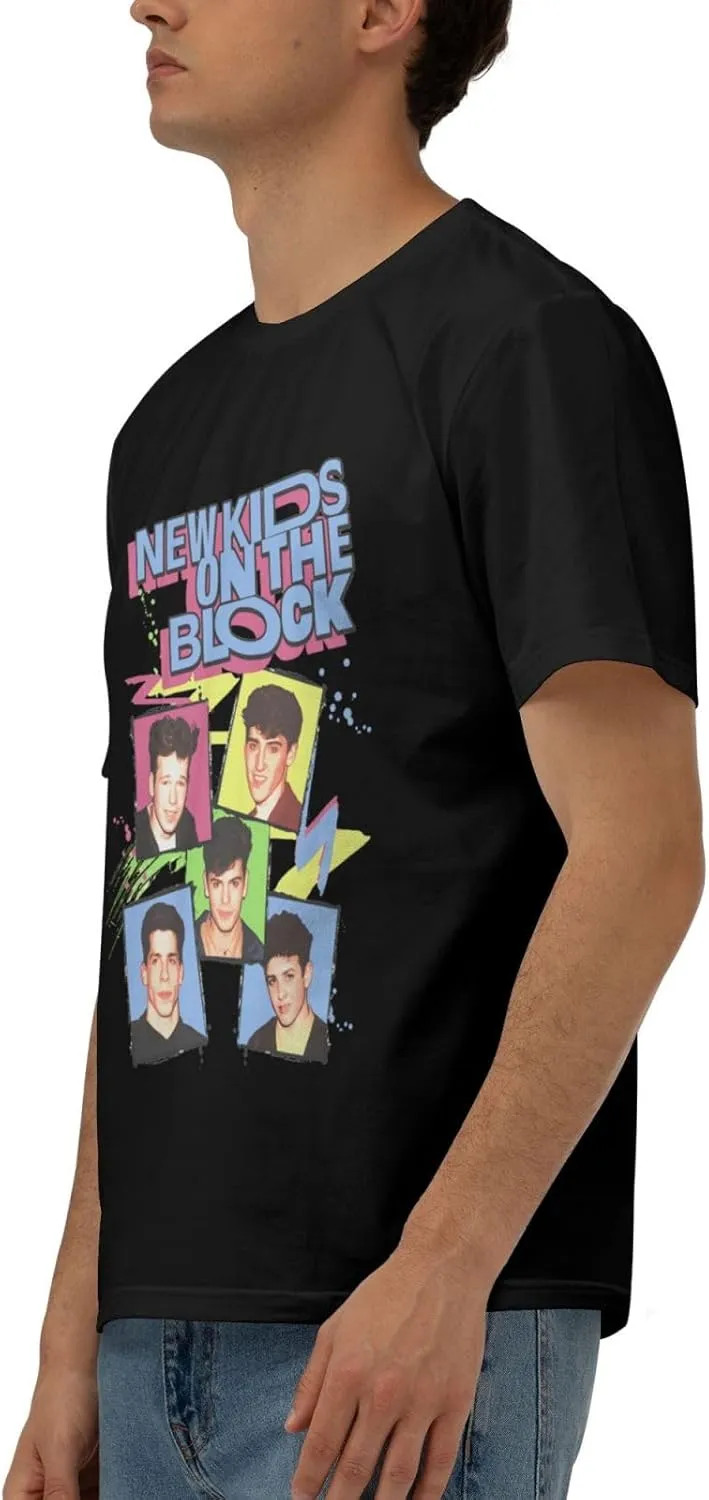 New-Kids On The-Block T-Shirt Classic Short Sleeve Cotton Tee Tops for Men