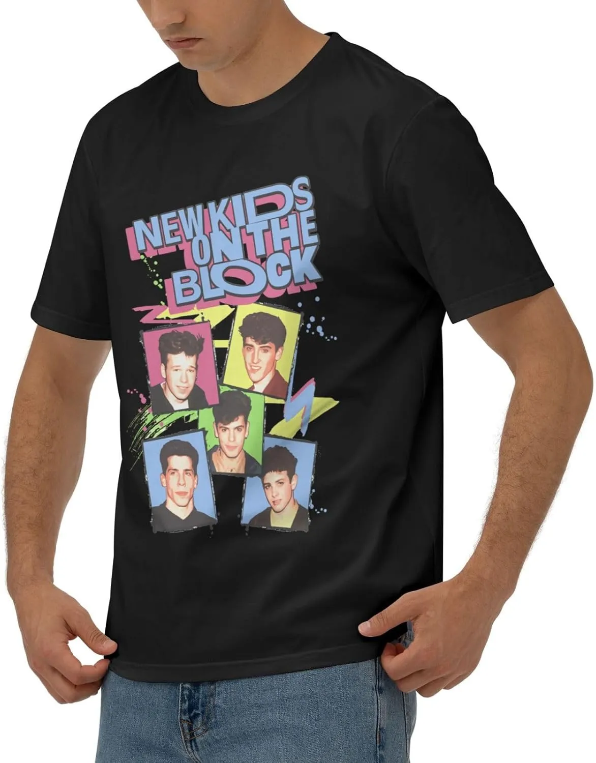 New-Kids On The-Block T-Shirt Classic Short Sleeve Cotton Tee Tops for Men