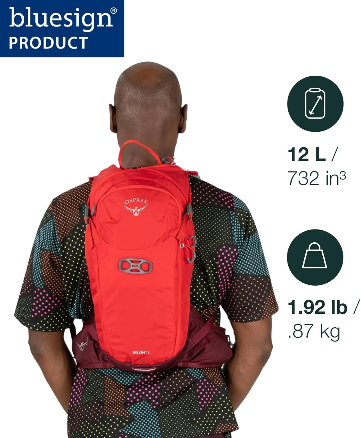 OspreySiskin 12 w/Res Black O/S