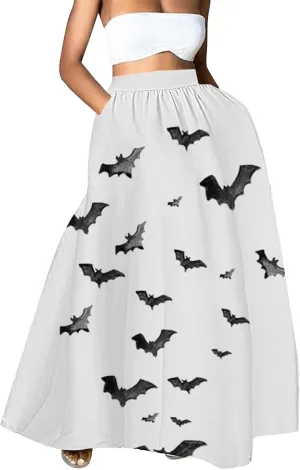Plus Size Fairy Skirt - High Waist Maxi Skirt With Pockets - Perfect for Halloween Parties & Beach Events