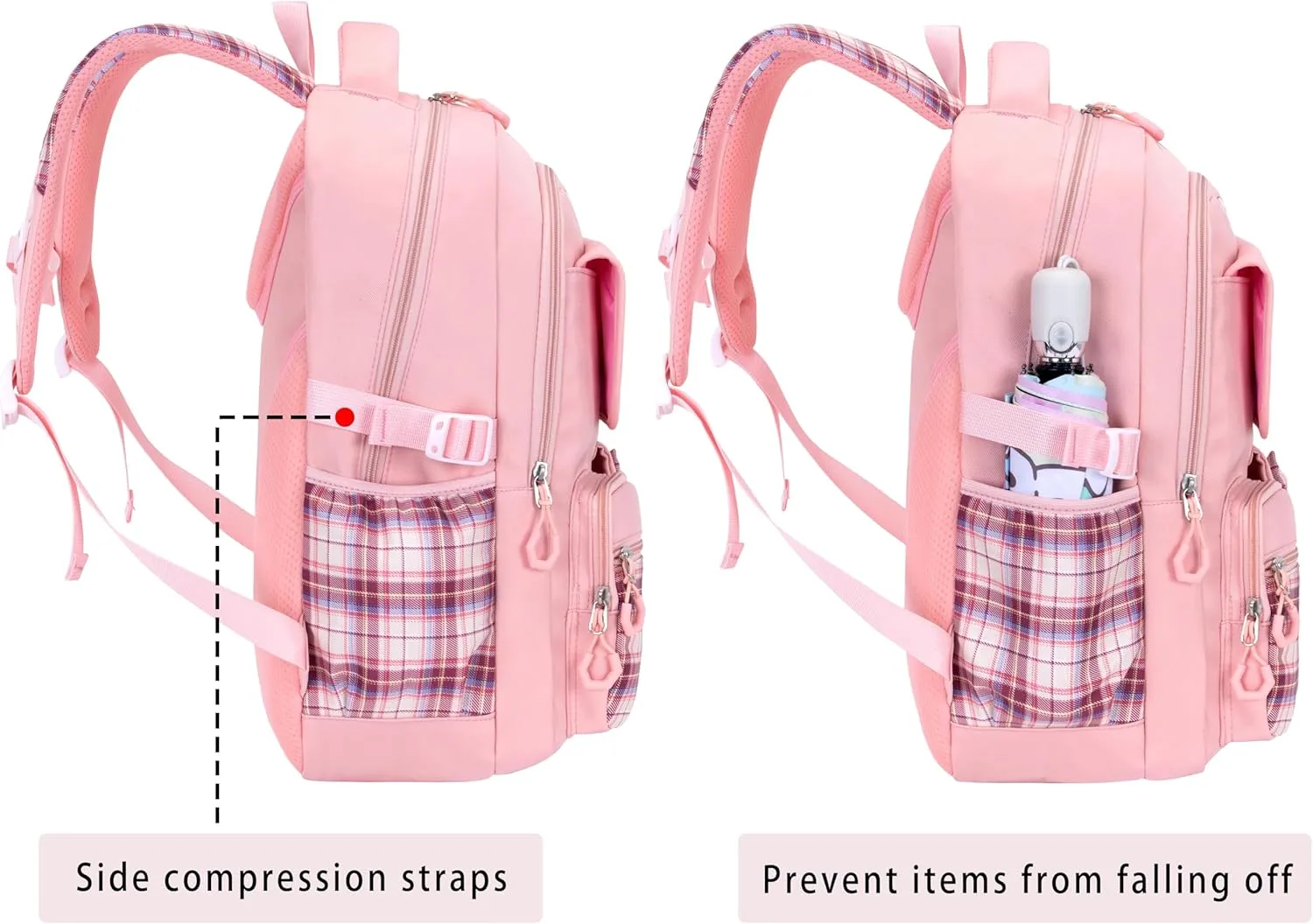 Roffatide Anime Melody Kawaii School Backpack for Girls Boys with 21Pcs Accessories Cartoon Students Aesthetic New Semester Gifts Laptop Backpack with Cute Pins, Anti-Theft, ID Badge Holder