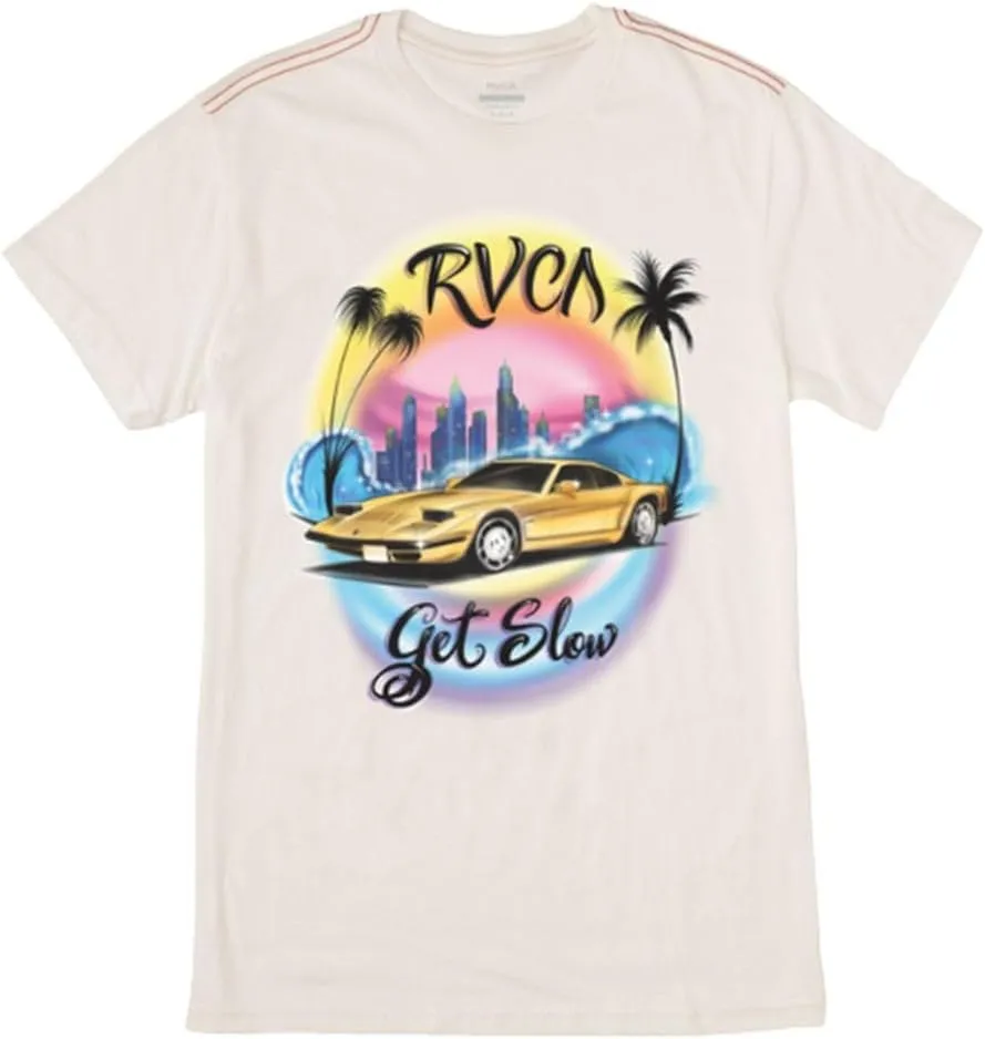 RVCA Men's Red Stitch Short Sleeve Graphic T-Shirts