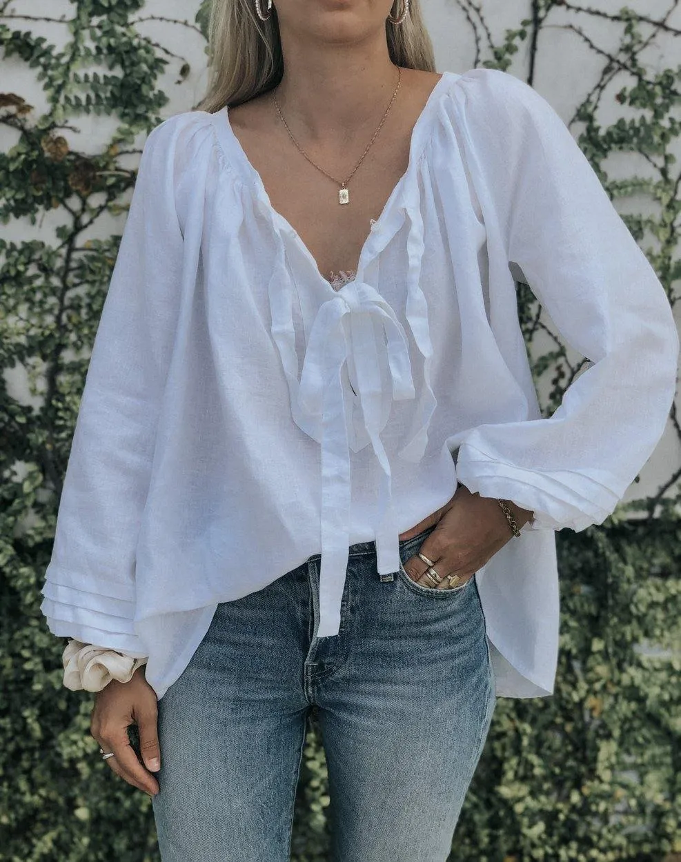 Sammie Smock - Green Linen