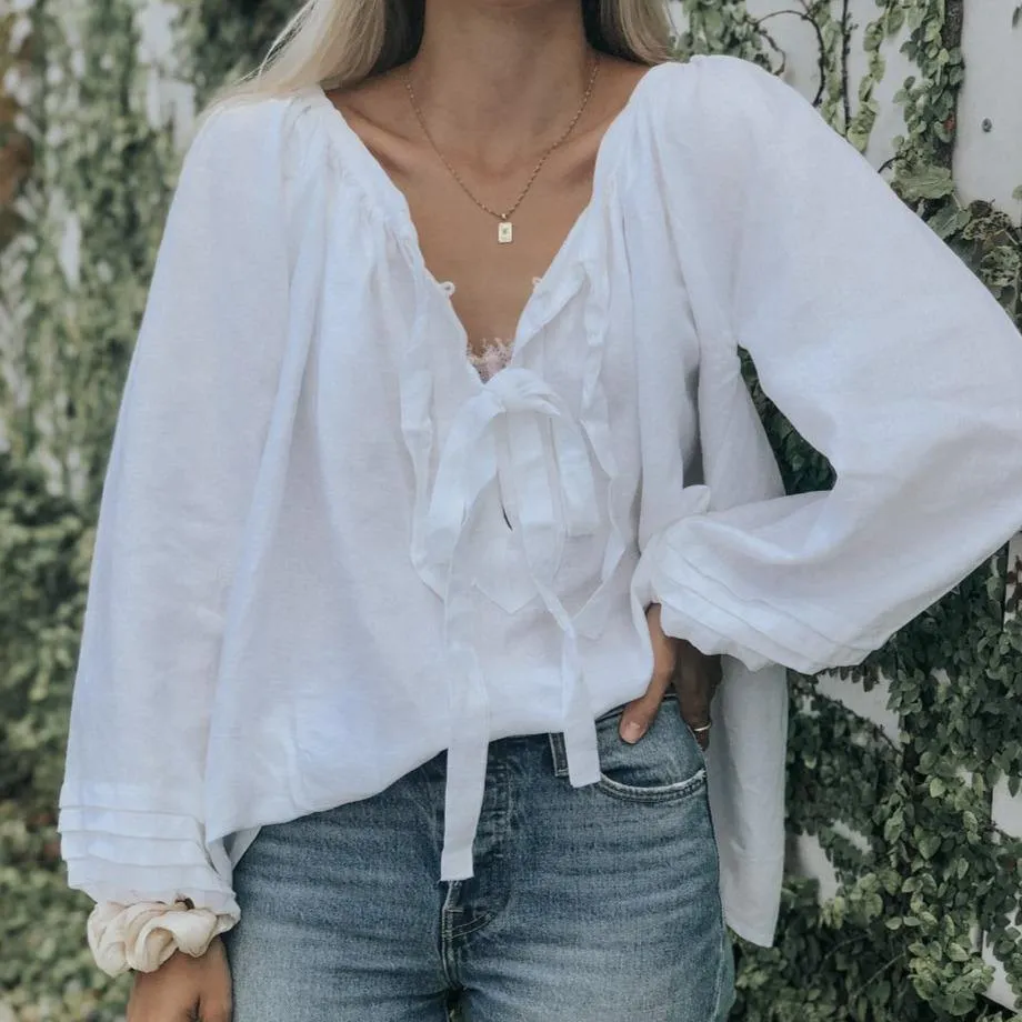 Sammie Smock - Green Linen