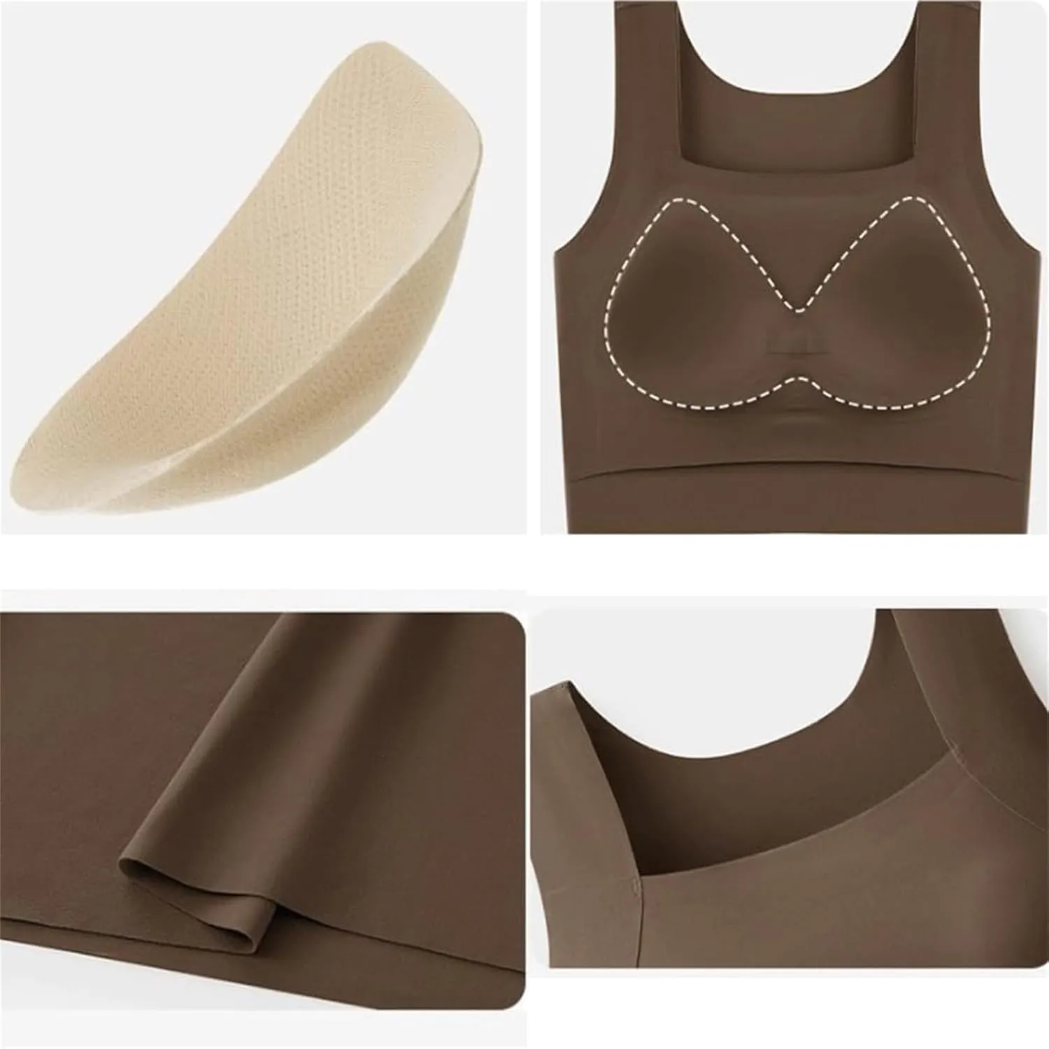 Shamfreshen Tank with Built In Bra Forwomen, Shapewear Plus Size Compression Camisoles High Strechy Tummy Control Tops