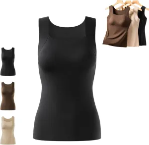 Shamfreshen Tank with Built In Bra Forwomen, Shapewear Plus Size Compression Camisoles High Strechy Tummy Control Tops