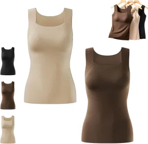 Shamfreshen Tank with Built In Bra Forwomen, Shapewear Plus Size Compression Camisoles High Strechy Tummy Control Tops