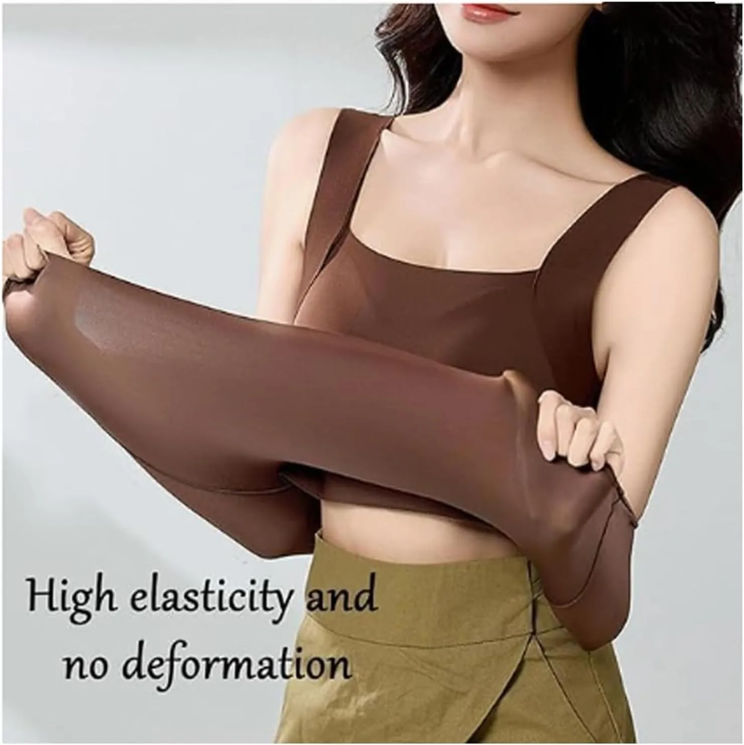 Shamfreshen Tank with Built In Bra Forwomen, Shapewear Plus Size Compression Camisoles High Strechy Tummy Control Tops