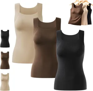 Shamfreshen Tank with Built In Bra Forwomen, Shapewear Plus Size Compression Camisoles High Strechy Tummy Control Tops