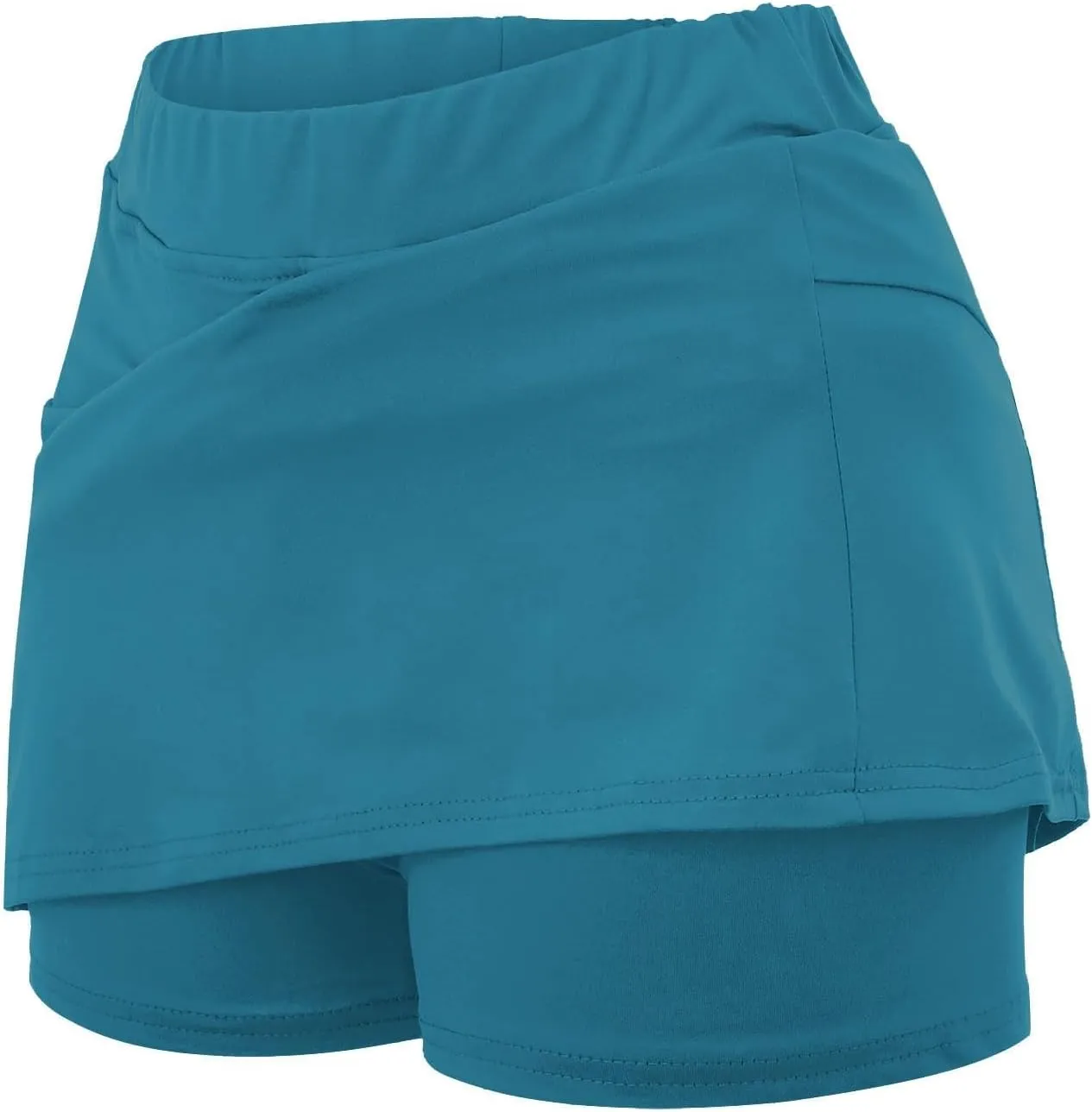 Skorts for Woman Athletic Yoga Culottes Tummy Control High Waist Shorts Running Gym Workout Skirt with Pockets