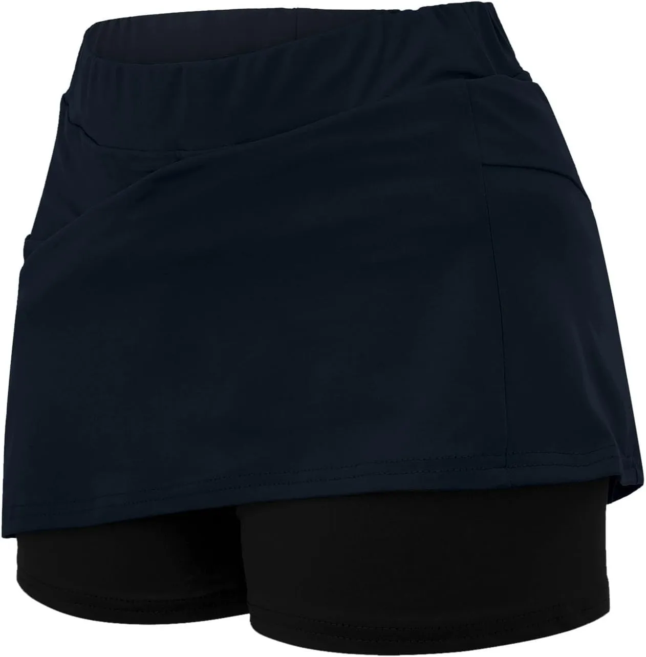 Skorts for Women Dressy Casual Plus Size High Waist Skirt Shorts Underneath Tummy Control Tennis Skorts with Pockets