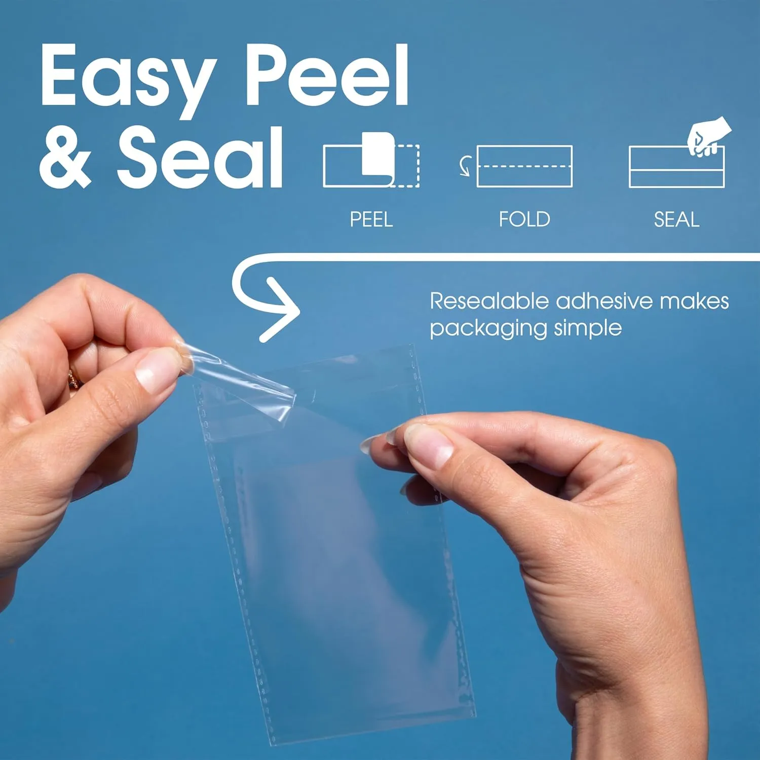 Spartan Industrial - 4" X 6" (200 Count) Crystal Clear Resealable Cello Poly Bags for Jewelry, Cards, Photos & Treats - Self Seal & Reinforced