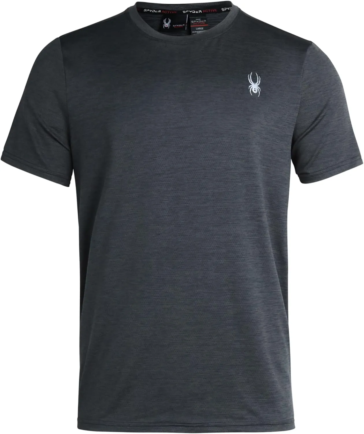 Spyder Men's Athletic T-Shirt - 2 Pack Dry Fit Short Sleeve Performance Sports Tee (S-XL)