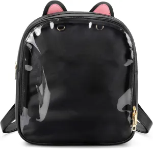 STEAMEDBUN Ita Bag Backpack with Insert Cat ears Pin Display Backpack Collector Bag for Anime Cosplay