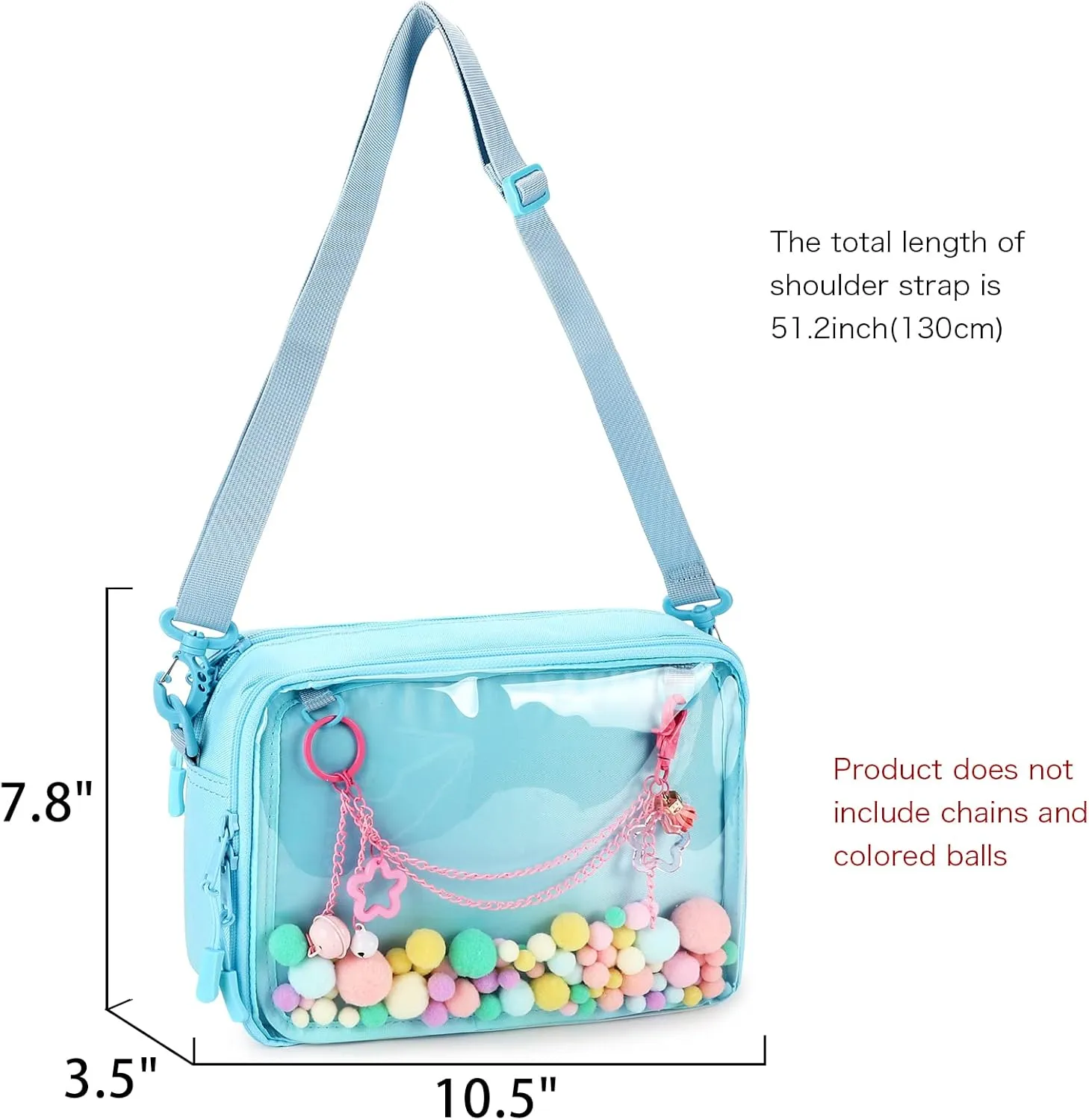STEAMEDBUN Ita Bag Crossbody Small Ita Purse Pin Display Bag with Insert
