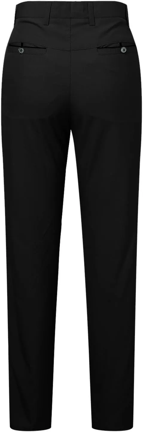 Suit Pants for Men's,Stretch Expandable Waist Chino Work Suit Pants Slim Fit Straight Leg Slacks Dress Trousers