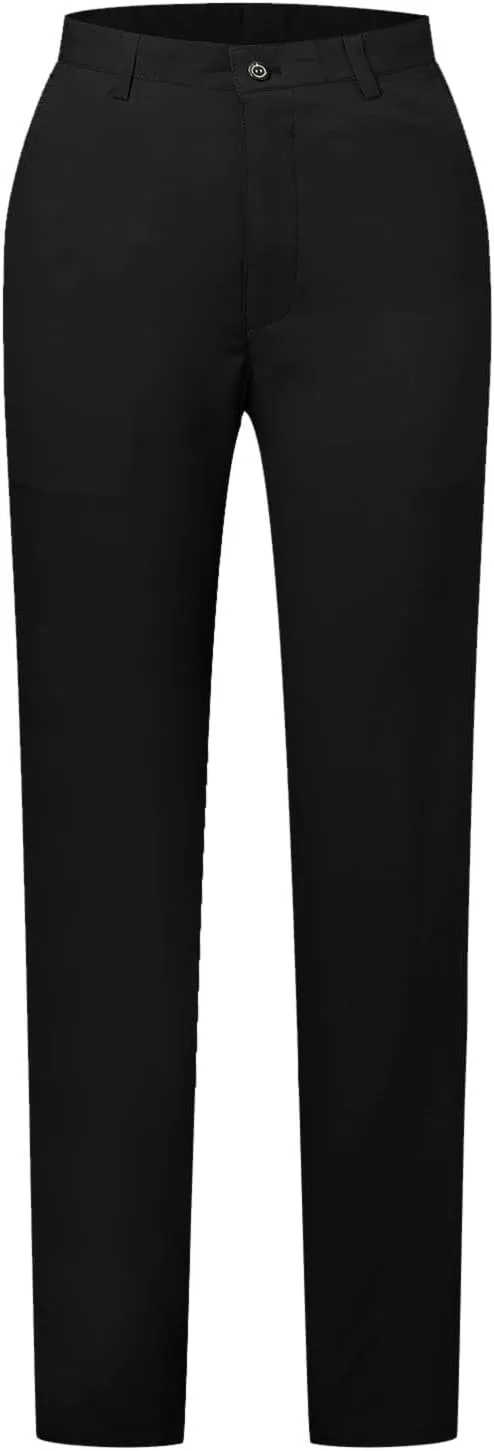 Suit Pants for Men's,Stretch Expandable Waist Chino Work Suit Pants Slim Fit Straight Leg Slacks Dress Trousers