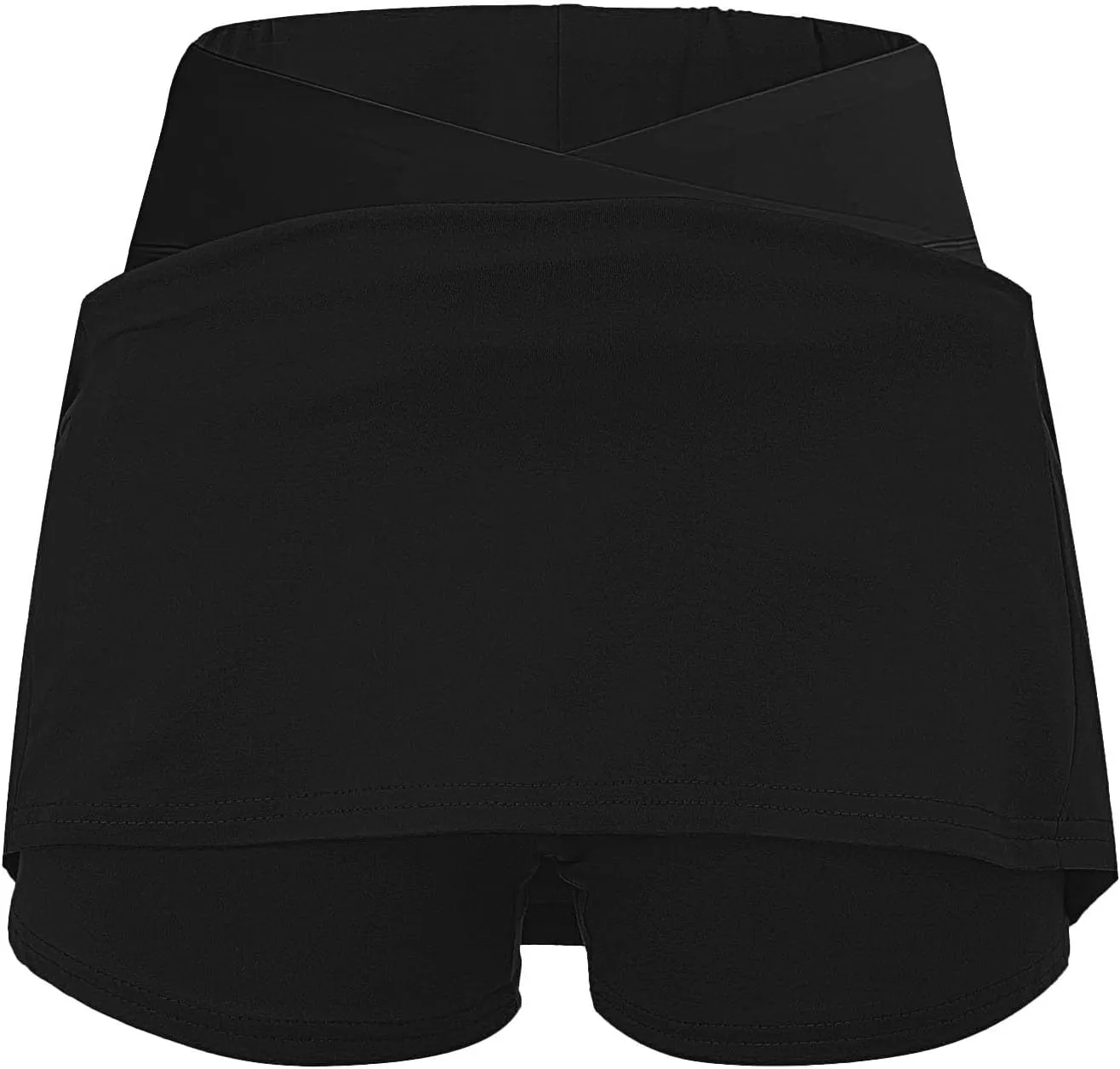 Tennis Skirt for Women with Pockets Shorts Crossover High Waisted Athletic Golf Skorts Running Workout Skirts 2 in 1