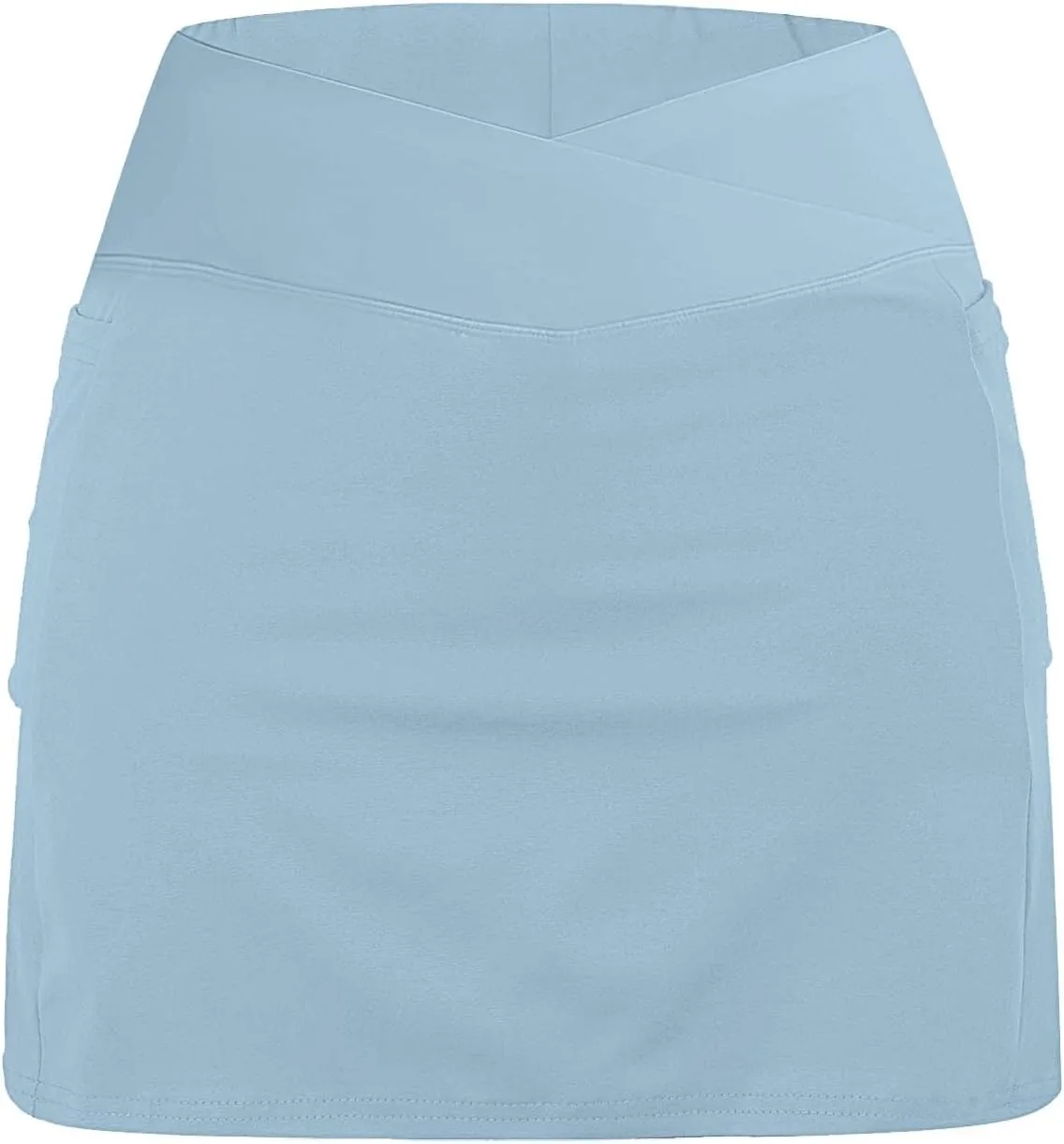 Tennis Skirt for Women with Pockets Shorts Crossover High Waisted Athletic Golf Skorts Running Workout Skirts 2 in 1