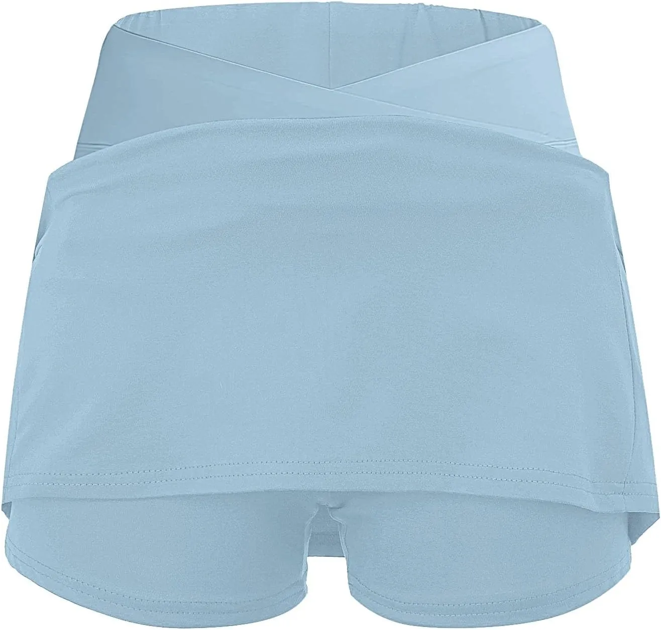 Tennis Skirt for Women with Pockets Shorts Crossover High Waisted Athletic Golf Skorts Running Workout Skirts 2 in 1