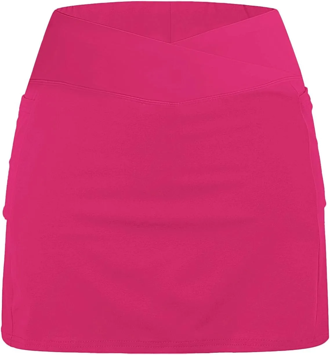 Tennis Skirt for Women with Pockets Shorts Crossover High Waisted Athletic Golf Skorts Running Workout Skirts 2 in 1