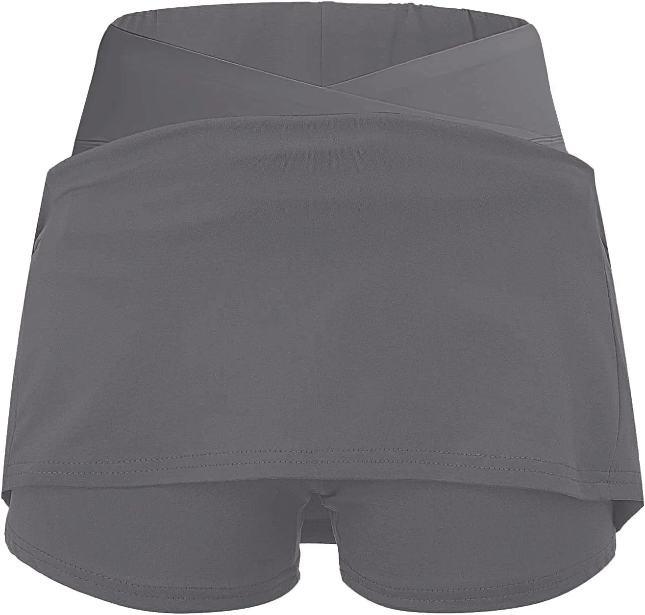 Tennis Skirt for Women with Pockets Shorts Crossover High Waisted Athletic Golf Skorts Running Workout Skirts 2 in 1