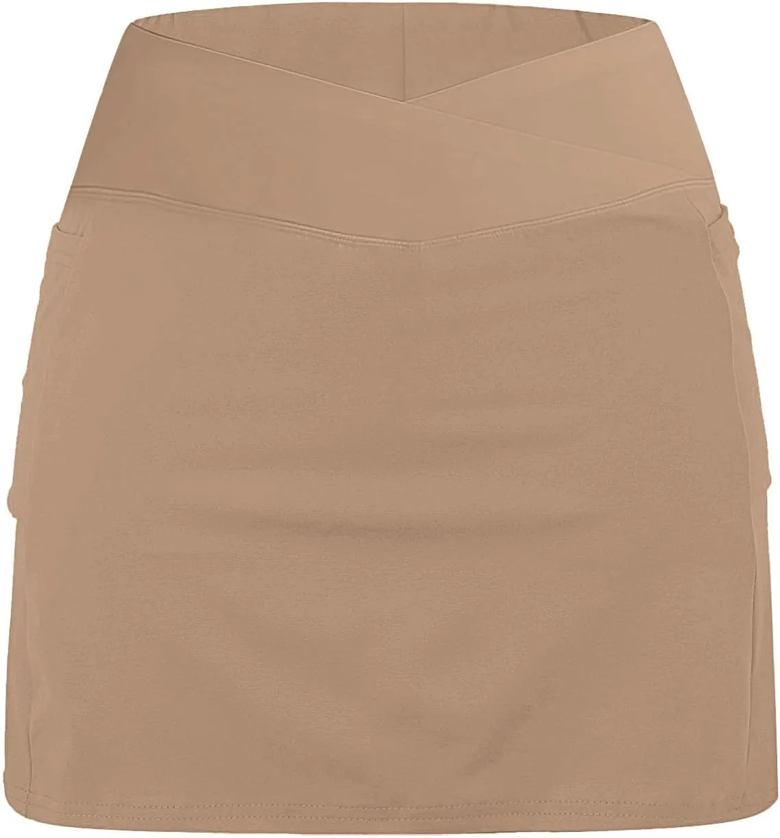 Tennis Skirt for Women with Pockets Shorts Crossover High Waisted Athletic Golf Skorts Running Workout Skirts 2 in 1