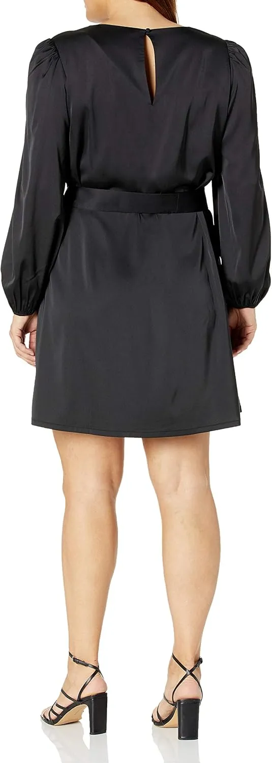 The Drop Women's @shopdandy Belted Silky Stretch Dress