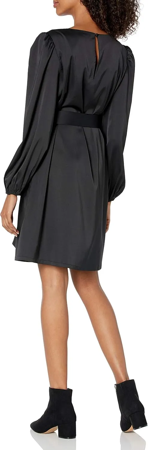The Drop Women's @shopdandy Belted Silky Stretch Dress
