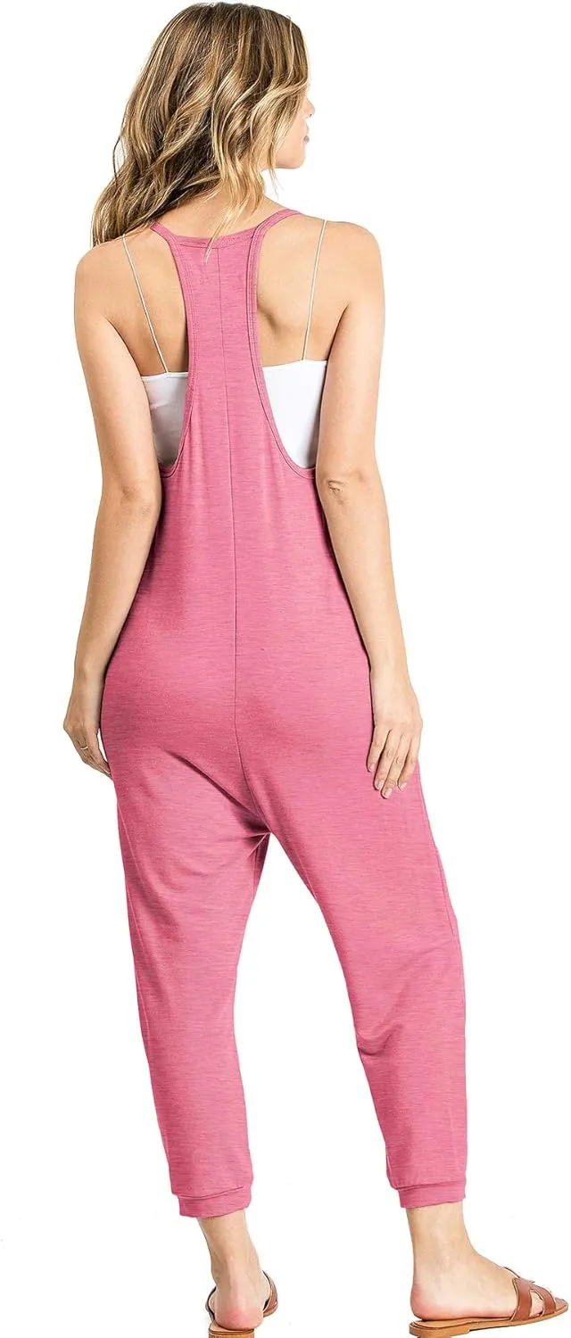 Wasabi & Mint Women's Terry Cloth Cropped Leg Jumpsuit