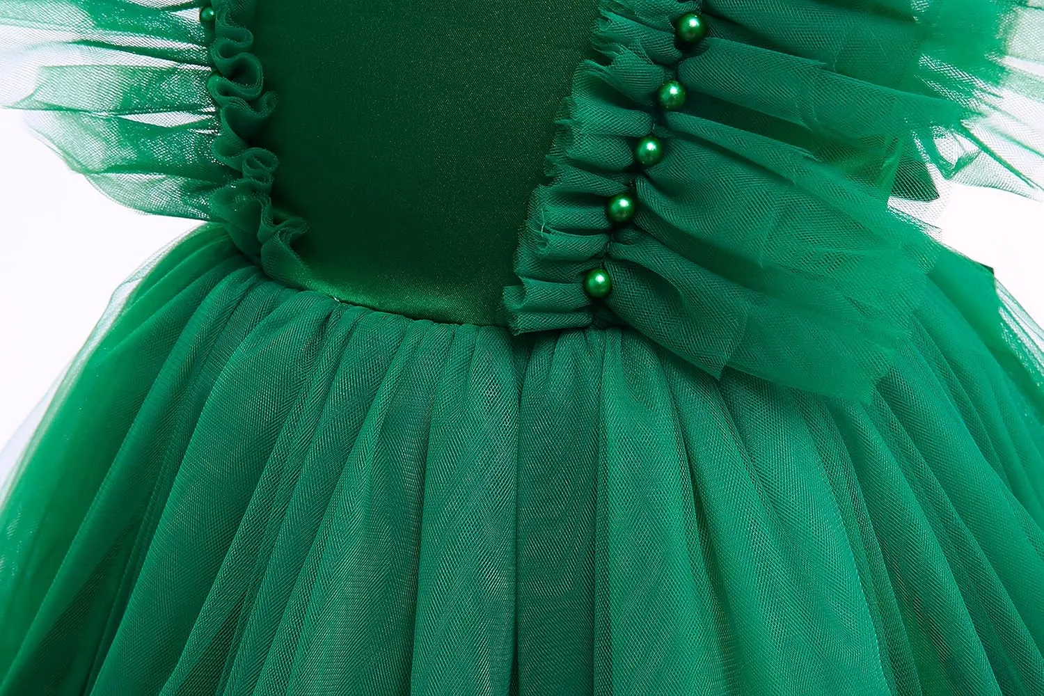 Weileenice Flower Girl Dress Ruffle Tulle Toddler Wedding Pageant Ceremony Birthday Party Evening Tutu Dresses