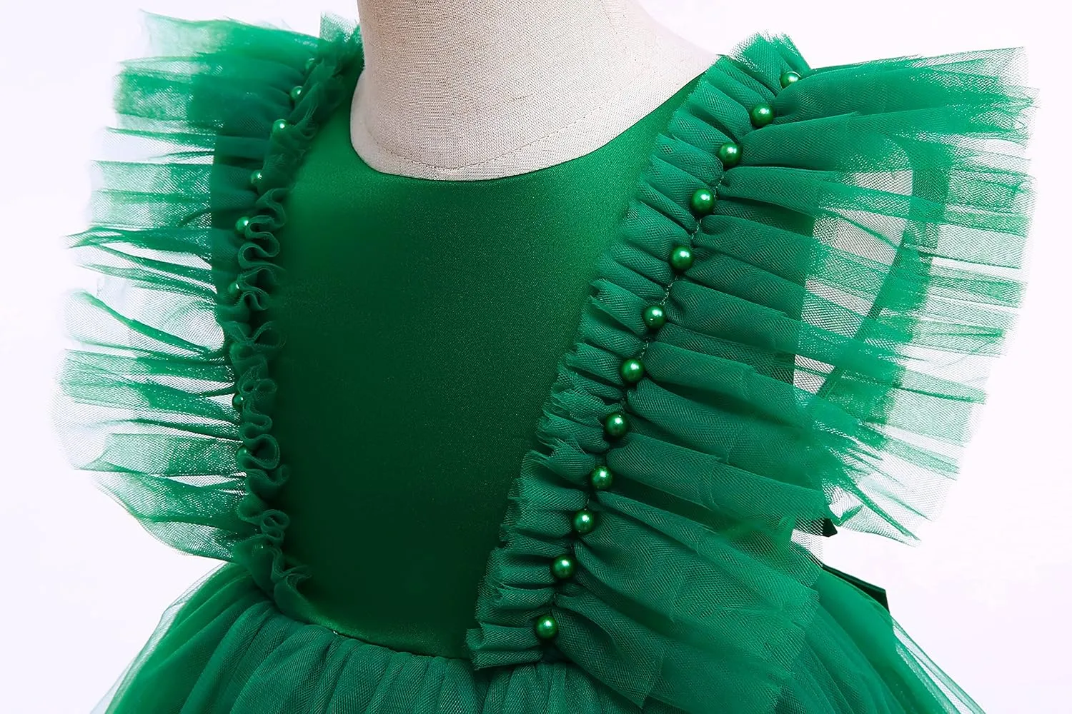 Weileenice Flower Girl Dress Ruffle Tulle Toddler Wedding Pageant Ceremony Birthday Party Evening Tutu Dresses