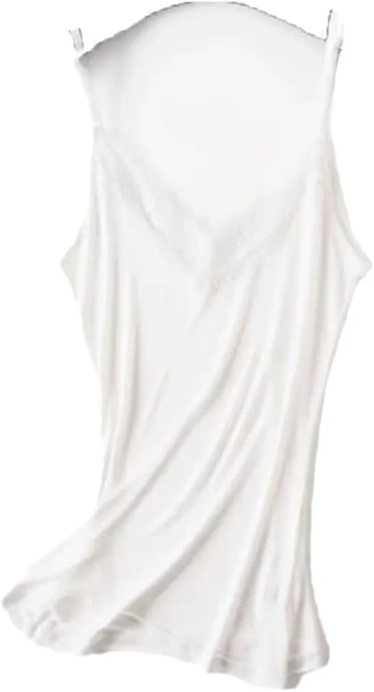 Women 30% Natural Silk Camisoles Summer Sleeveless Lace V Neck Bottoming Shirt Top
