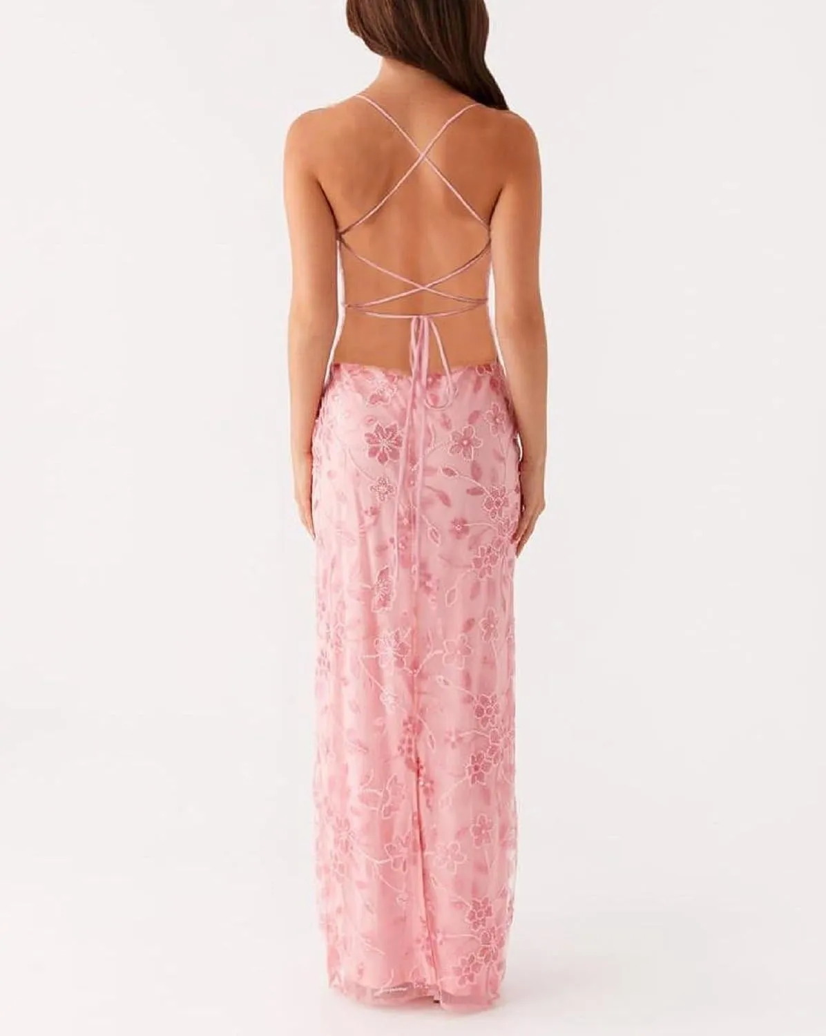 Women Sequin Sparkly Maxi Dress Y2k Square Neck Floral Cami Long Dress Side Split Glitter Bodycon Clubwear