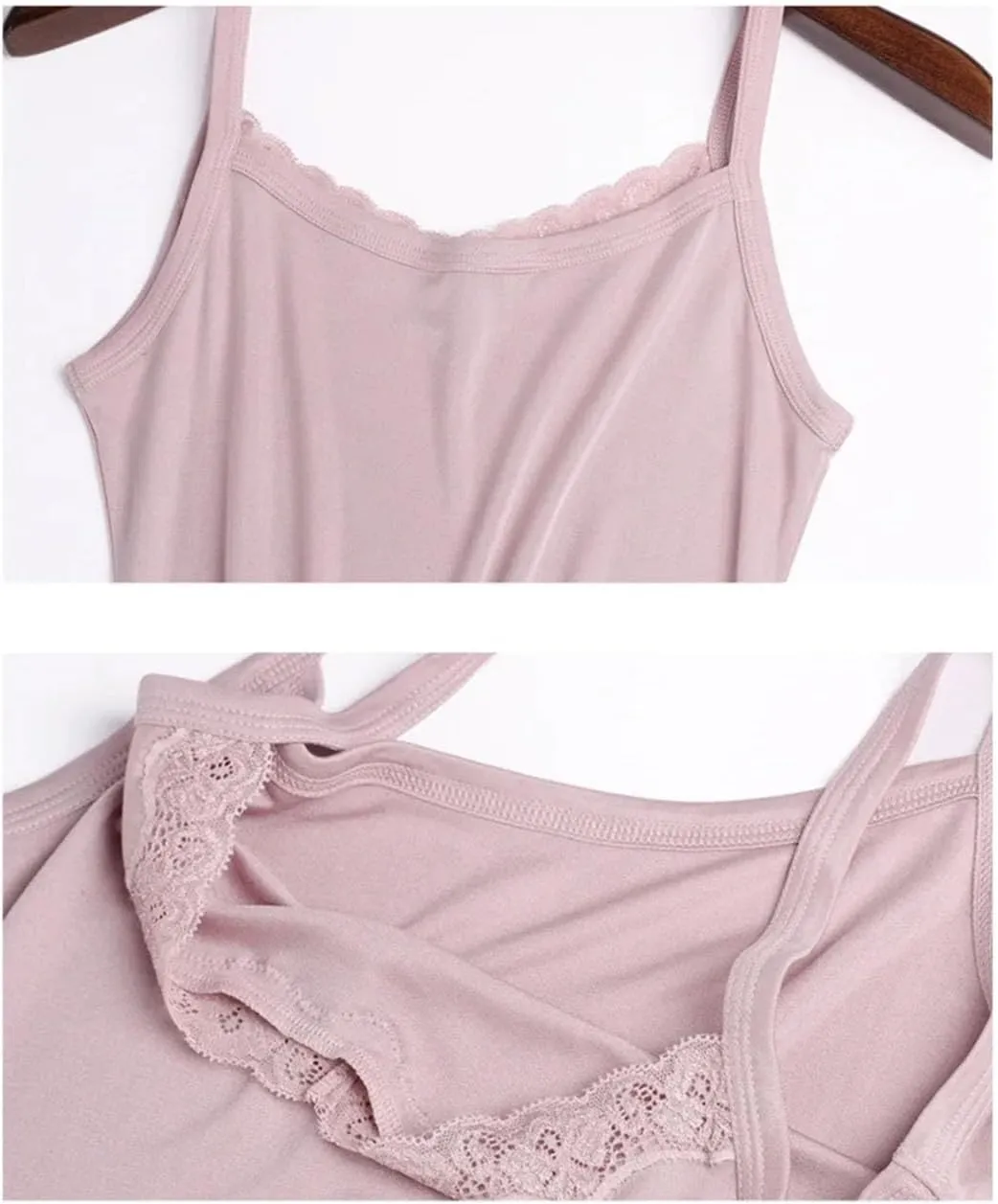 Women Silk Camis Silk Knitted Lace Camisoles Vest