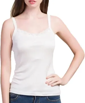 Women Silk Tank Tops Knitted Lace Camisoles Summer Sleeveless Casual Bottoming T Shirt
