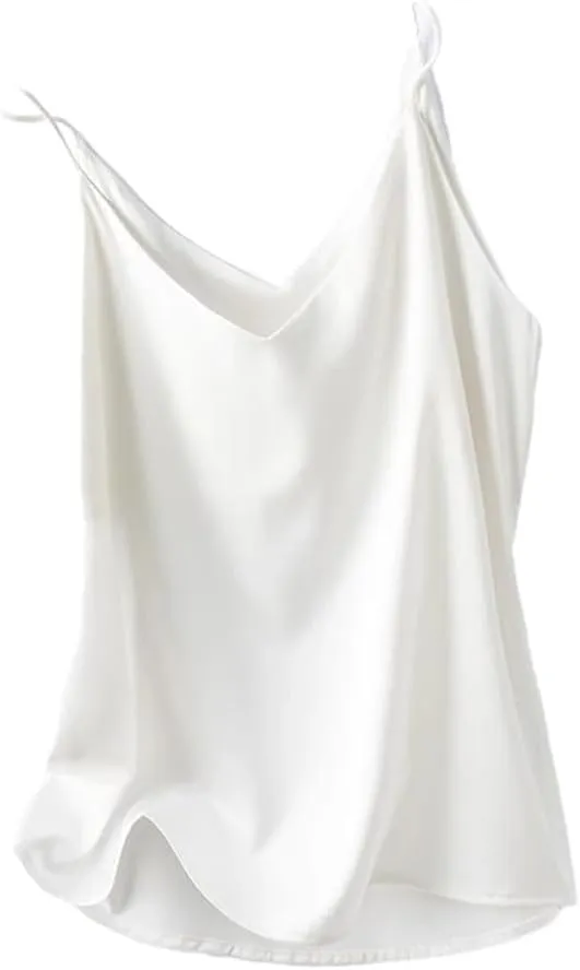 Women Sleeveless V-Neck Solid Camisole T-Shirts Tops