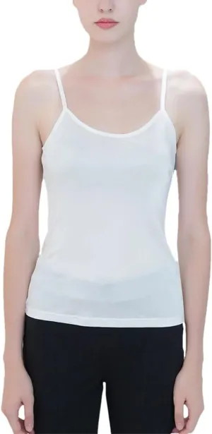 Women Solid Color Shpaghetti Strap Camisoles Adjustable Tank Tops Spring Summer Basic Sleeveless Cami