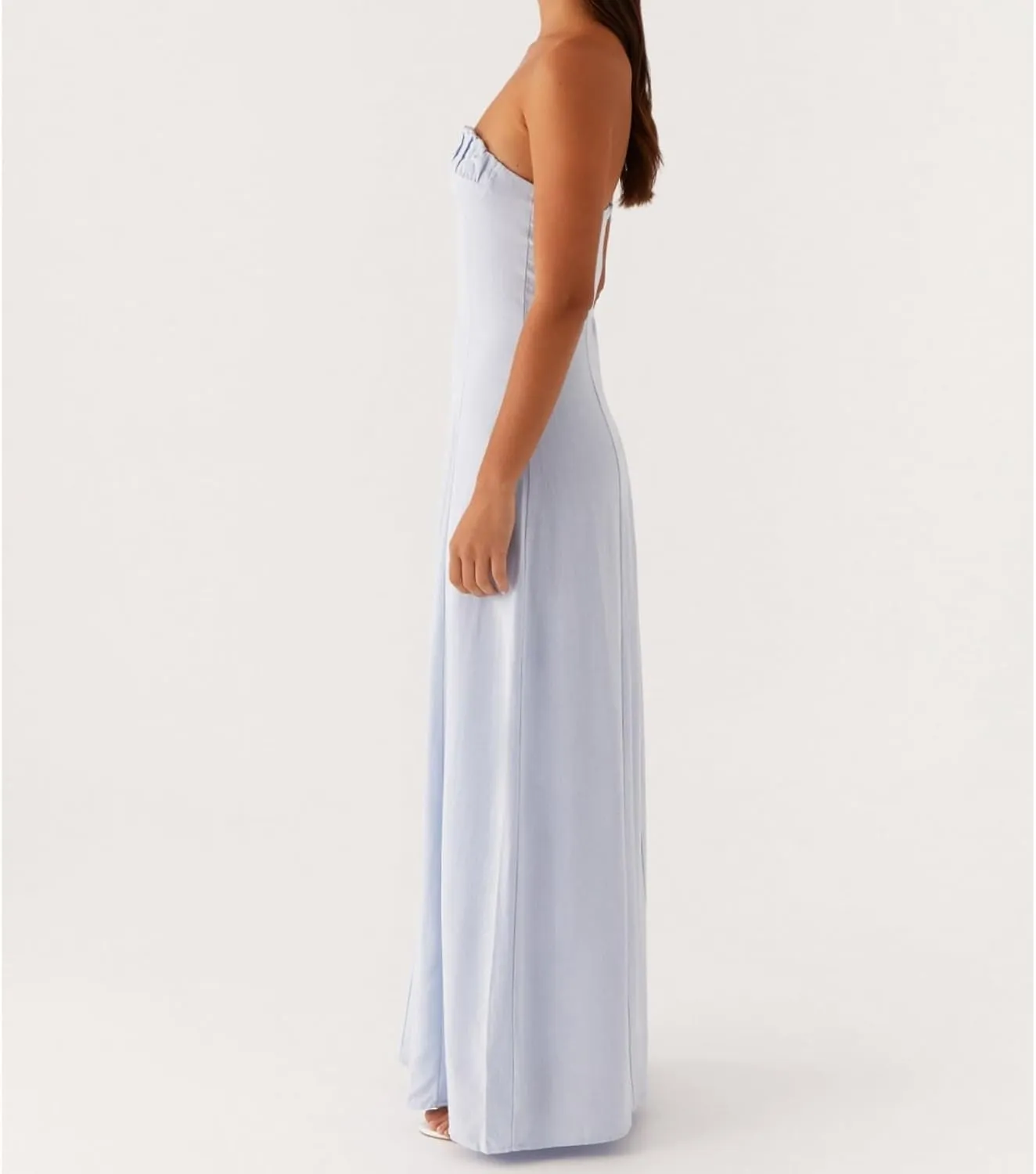 Women Tube Top Maxi Dress 2025 Elegant Sleeveless Strapless Ruched Flowy Summer Long Wedding Party Cocktail Dresses